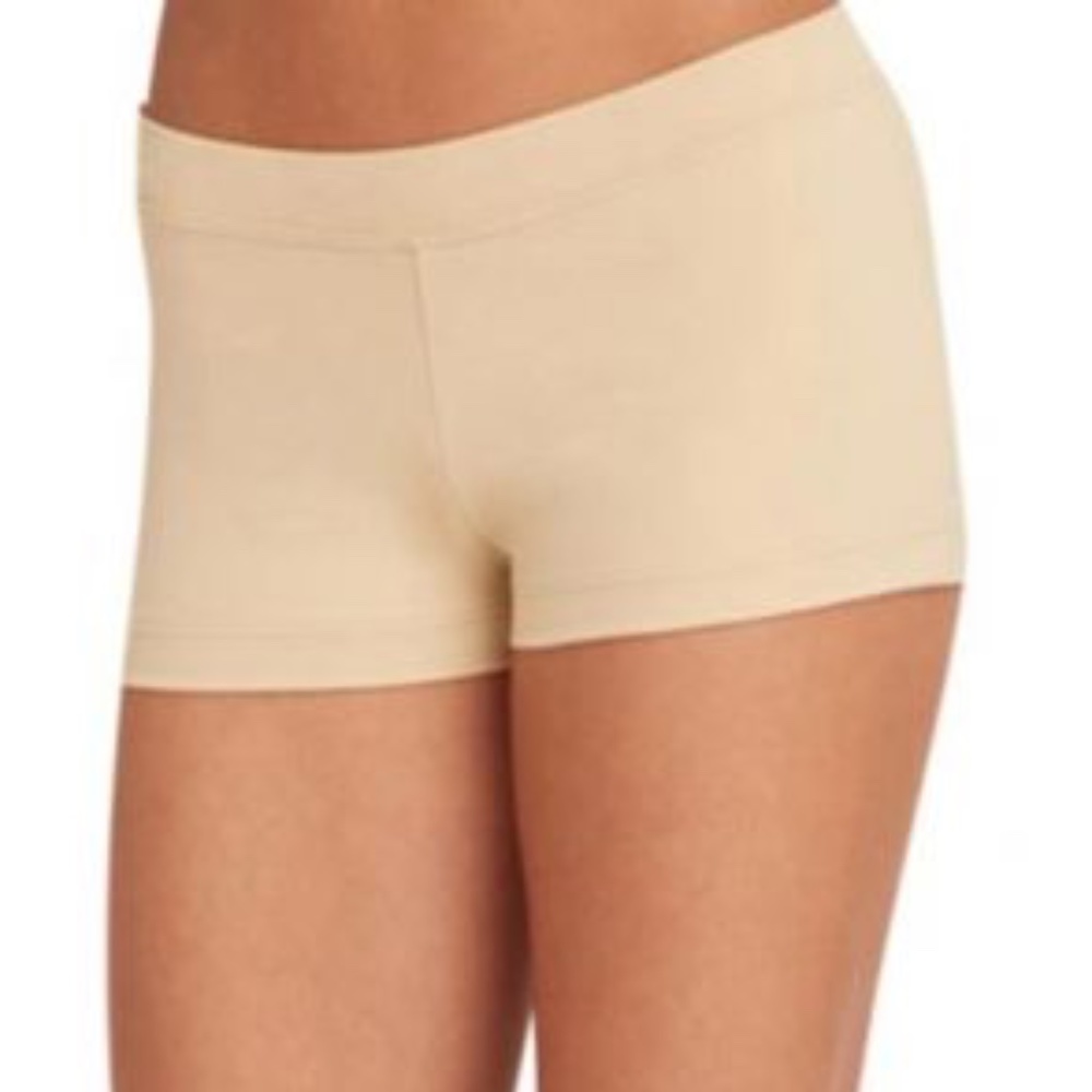 Capezio boycut lowrise nude shorts - medium